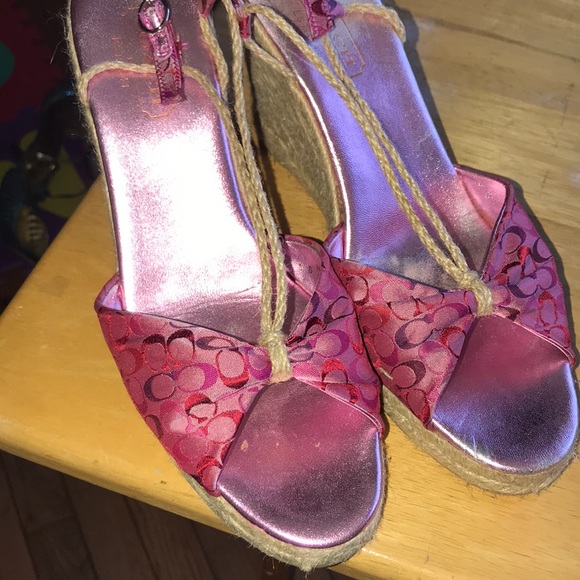 Coach Wedge Sandals - Picture 1 of 3